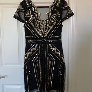 NWT Black sequin dress